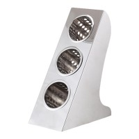 Upright stainless steel magnetic knife and cutlery holder for table