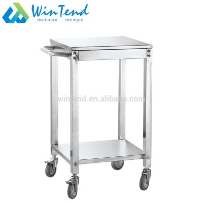 Catering restaurant stainless steel food serving trolley