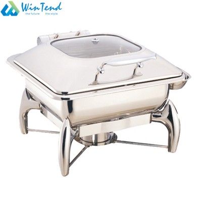 Mirror polishing gold roll top chafing dish chafer for sale with lid