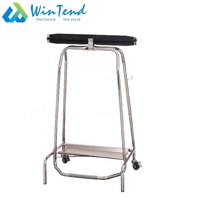 Stainless Steel Waste Collector Trolley Pedal Trash Bag Sack Holder With Rubber Clamp